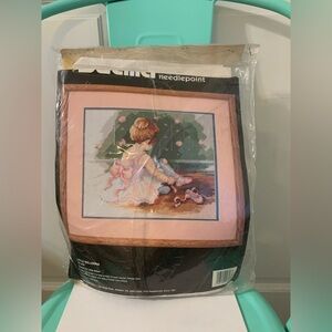 Open Box Vintage Bucilla Needlepoint “Little Ballerina” 4648 12”x10”